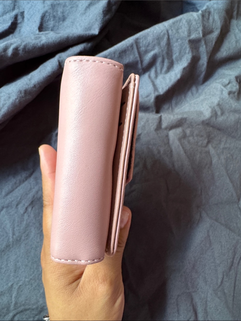 Compact Pink Women’s Wallet with Wrist Strap - - Picture 6 of 9